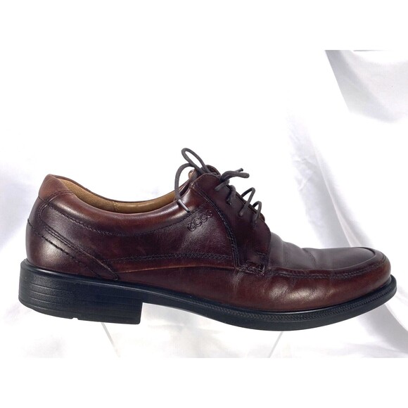 ECCO Men\'s Brown Leather Dress Shoes Lace Up Size 46 Used Good Condition main image 4